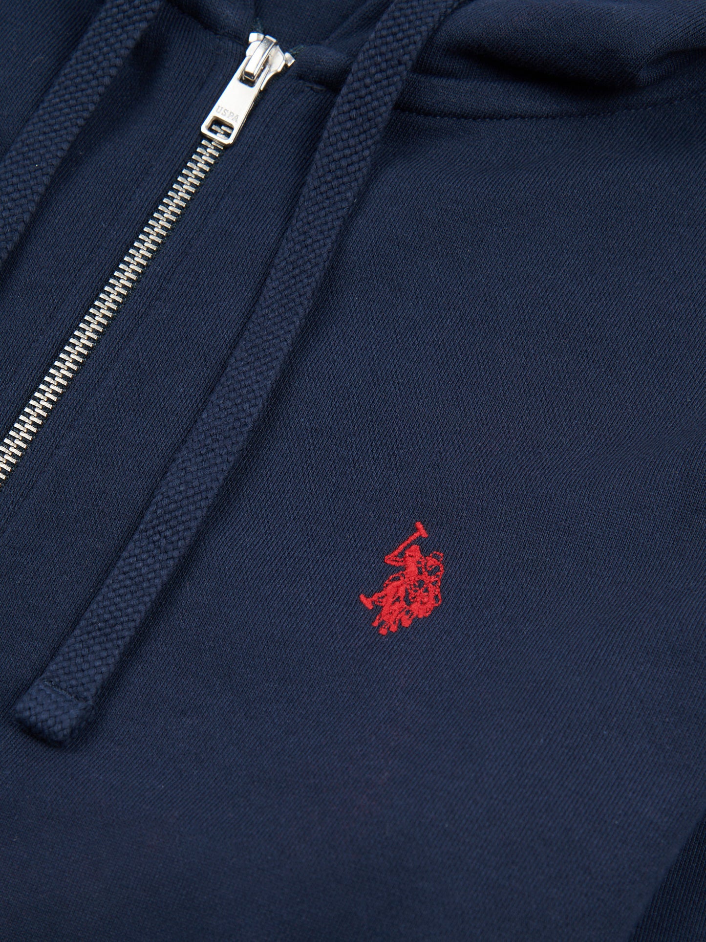 Mens Double Horsemen Loopback Zip Bluie w ciemnym szafirowym granatowym/haute Red DHM