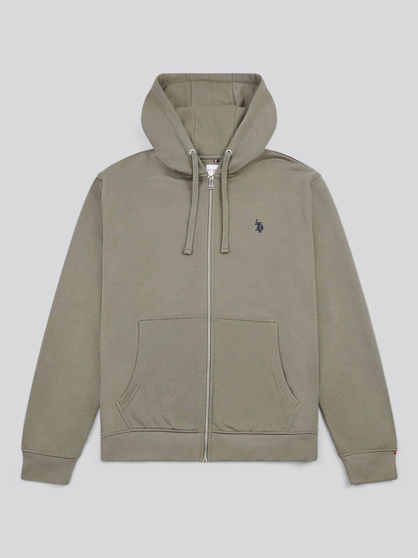 Mens Double Horsemen Loopback Zip Bluza z kapturem w gniewnej bazylii