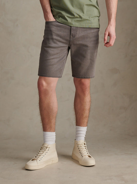 5 Pocket Denim Short Grey Wash
