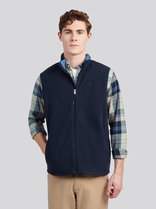 Micro polar Gilet Dark Sapphire granatowy/księżycowy światło niebieski