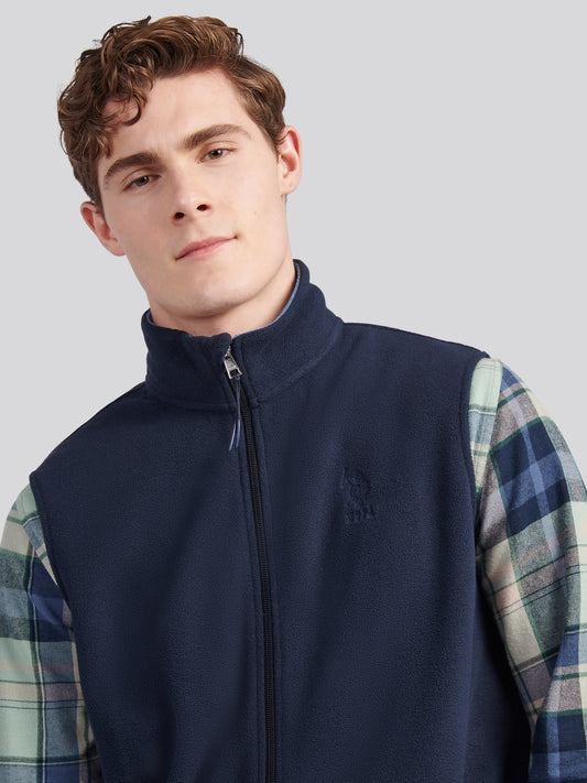 Micro polar Gilet Dark Sapphire granatowy/księżycowy światło niebieski