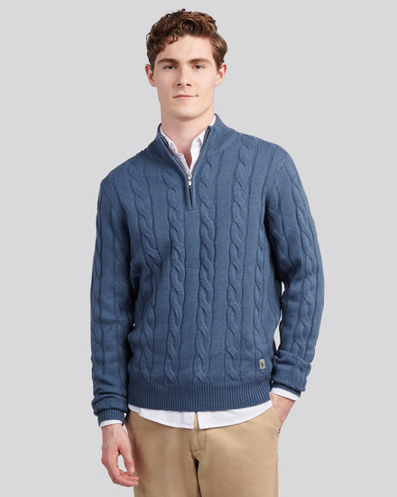 Kabel Knit lejek vintage indygo