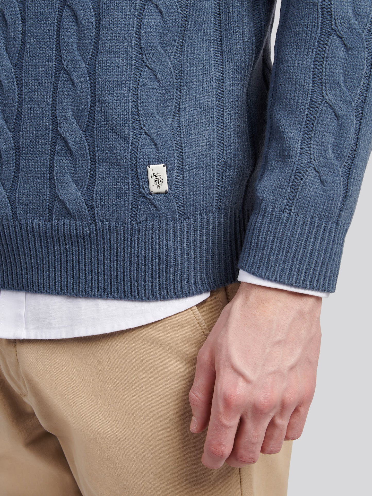 Kabel Knit lejek vintage indygo