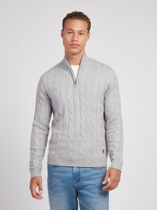 Kabel Knit lejek vintage Grey Heather
