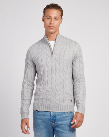 Kabel Knit lejek vintage Grey Heather