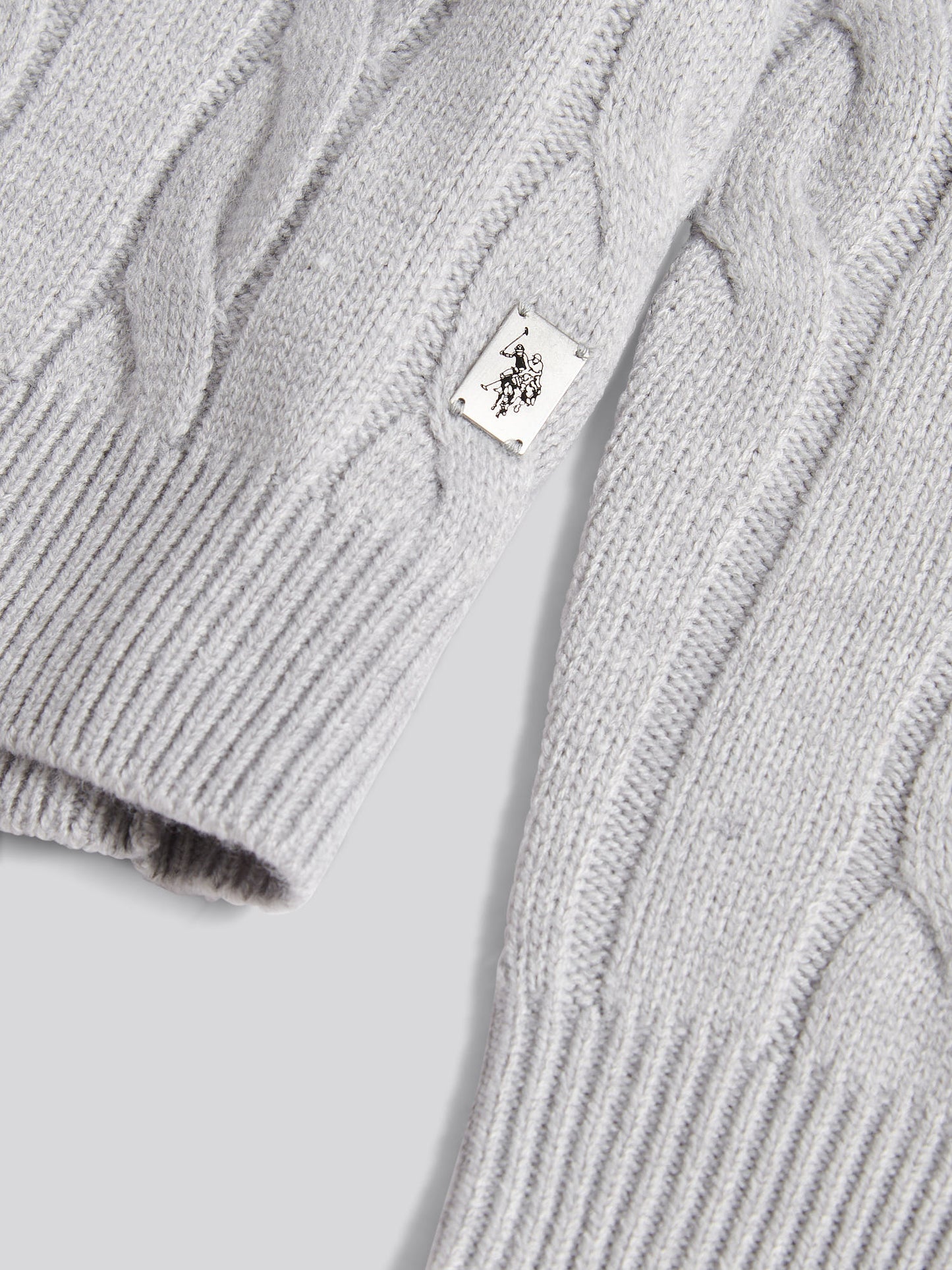 Kabel Knit lejek vintage Grey Heather