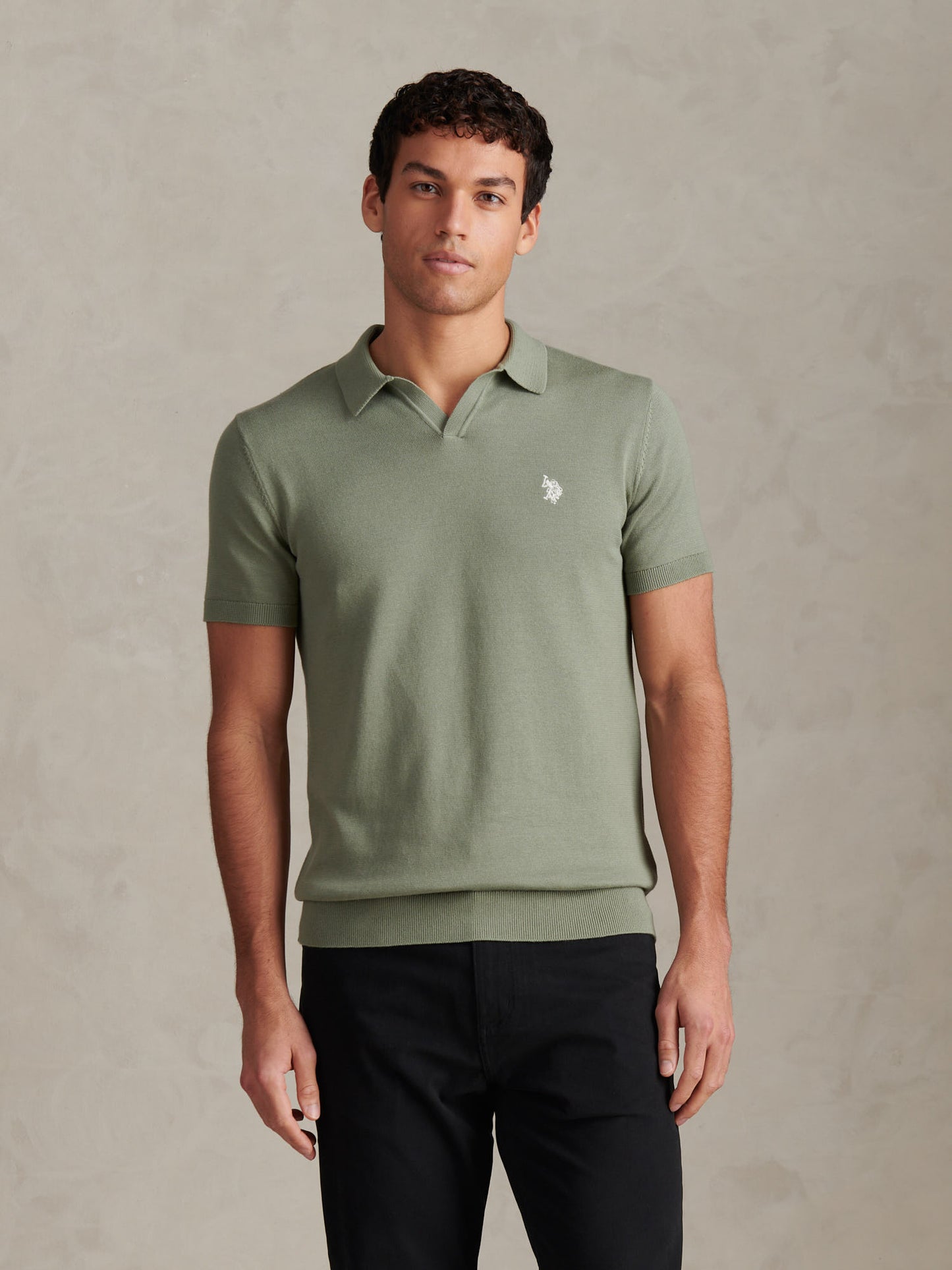 Combed Cotton Multicoloured DHM Revere Polo Sea Spray