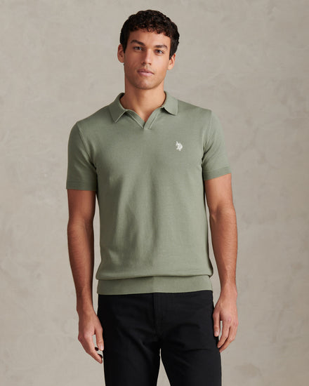Combed Cotton Multicoloured DHM Revere Polo Sea Spray