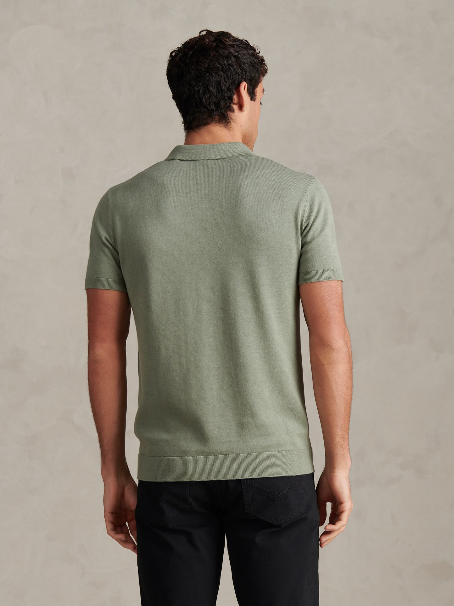 Combed Cotton Multicoloured DHM Revere Polo Sea Spray