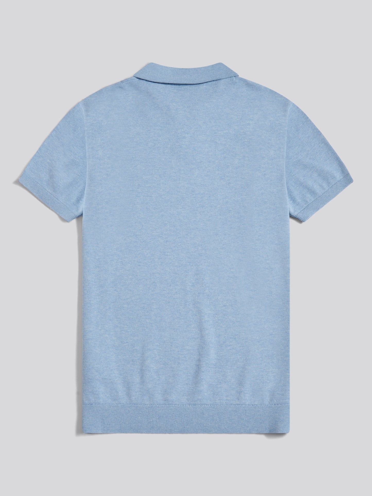 Combed Cotton Multicoloured DHM Revere Polo Parisian Blue Marl