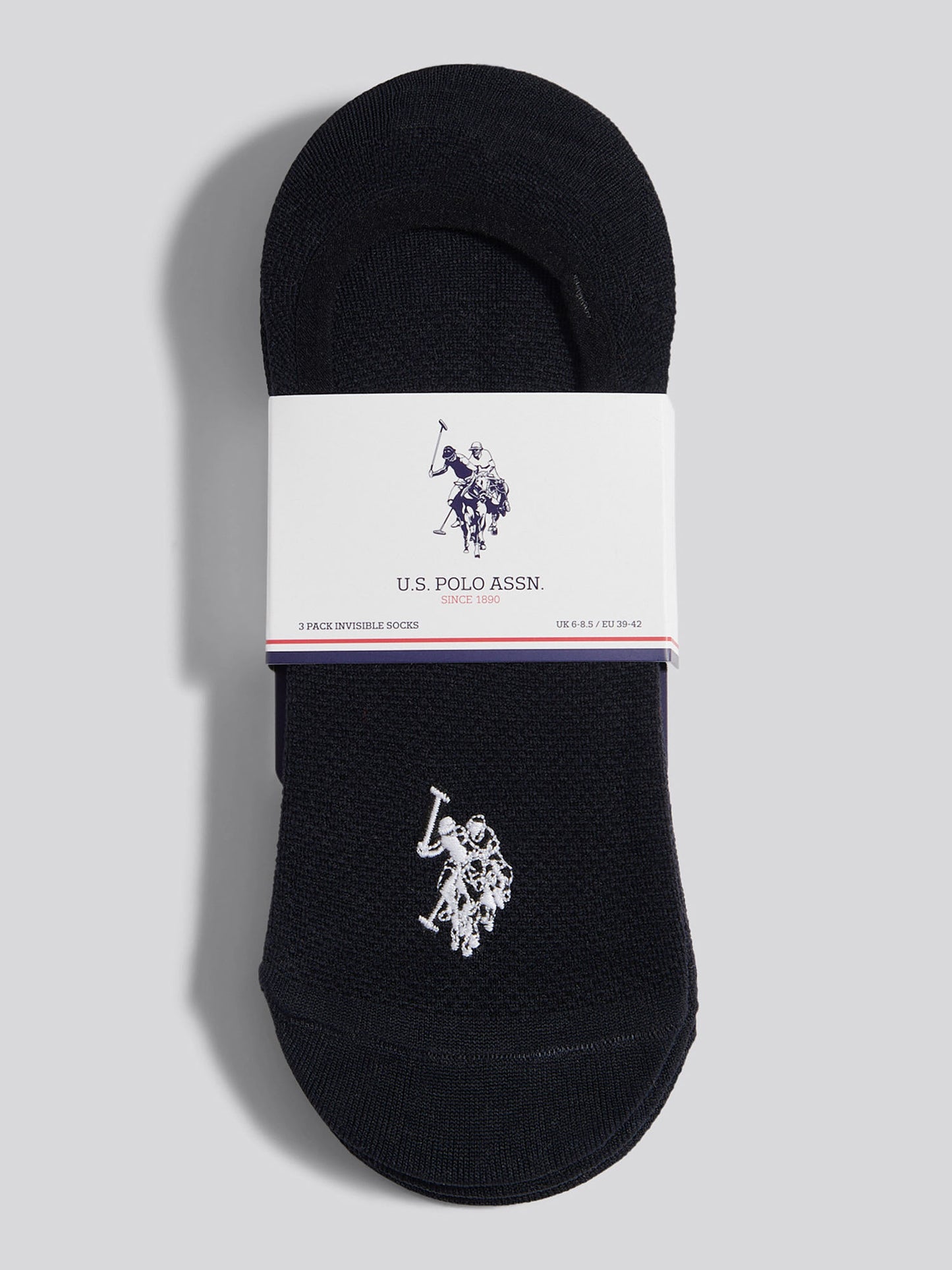 3 opakowanie Niewidzialne trener Sock Black White DHM