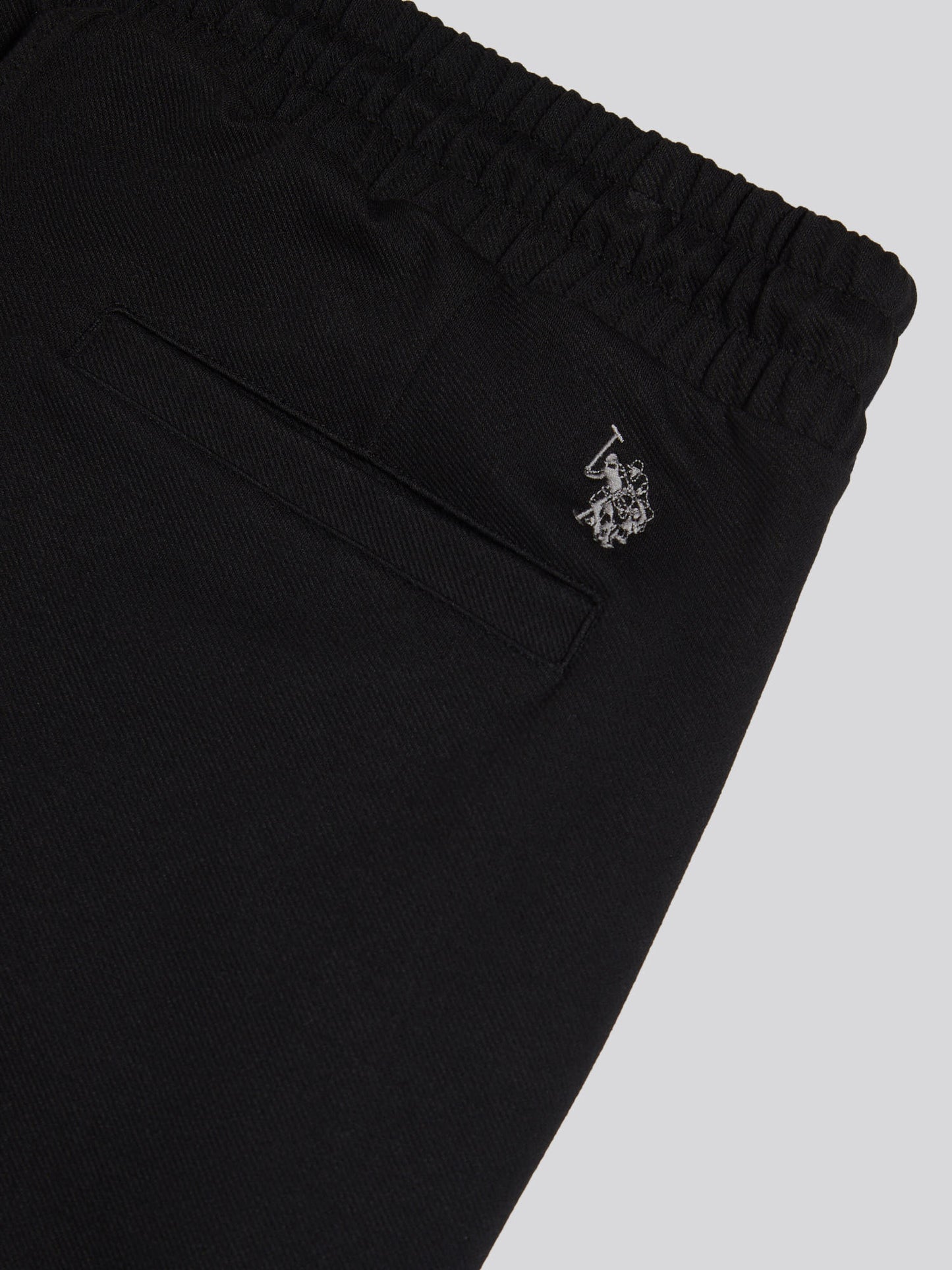 Mens Jersey Double Horsemen Trousers Black