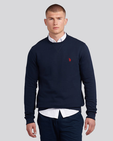 Mens Double Horsemen Crew in Dark Sapphire Navy / Haute Red DHM