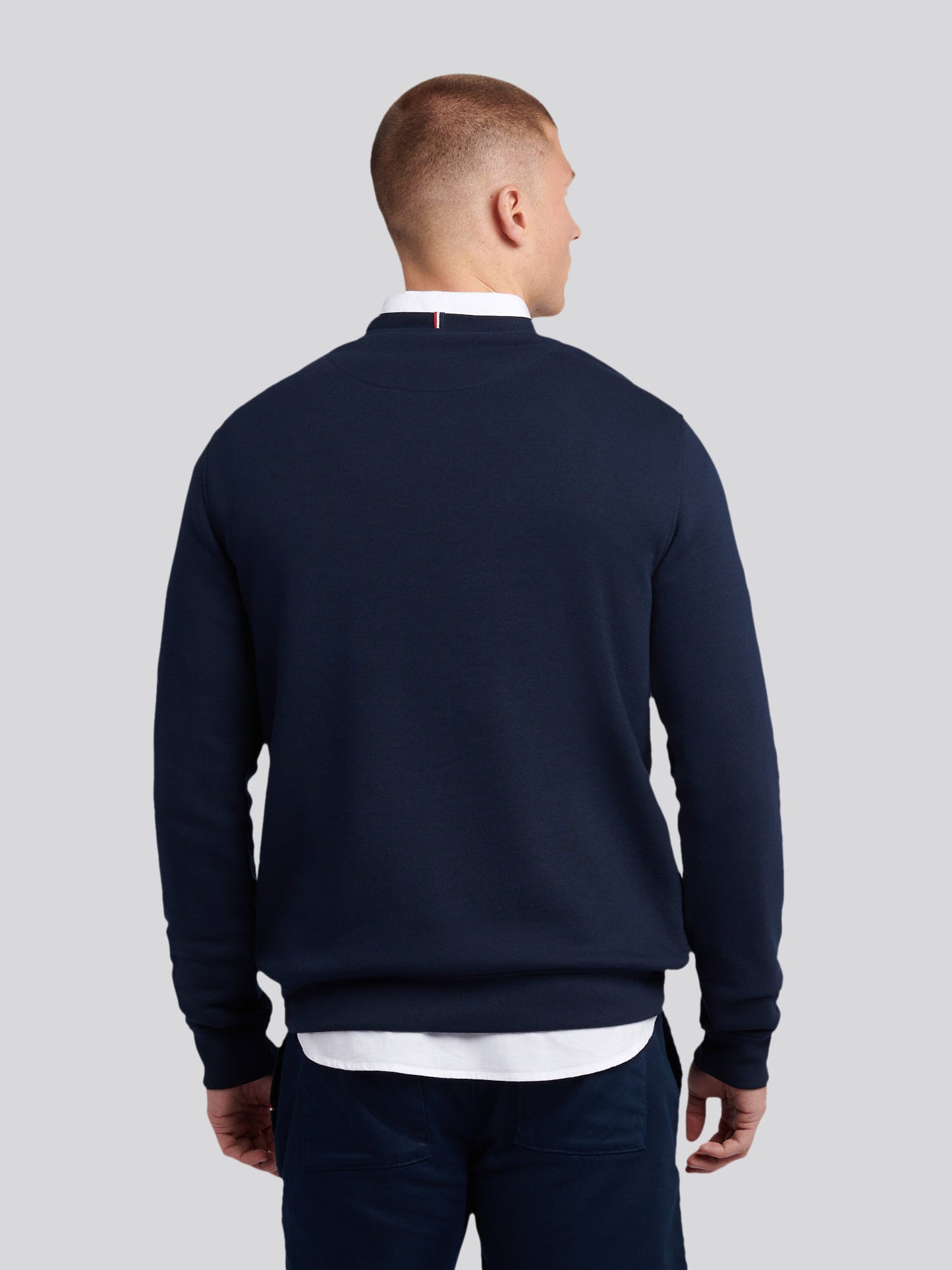 Mens Double Horsemen Crew in Dark Sapphire Navy / Haute Red DHM
