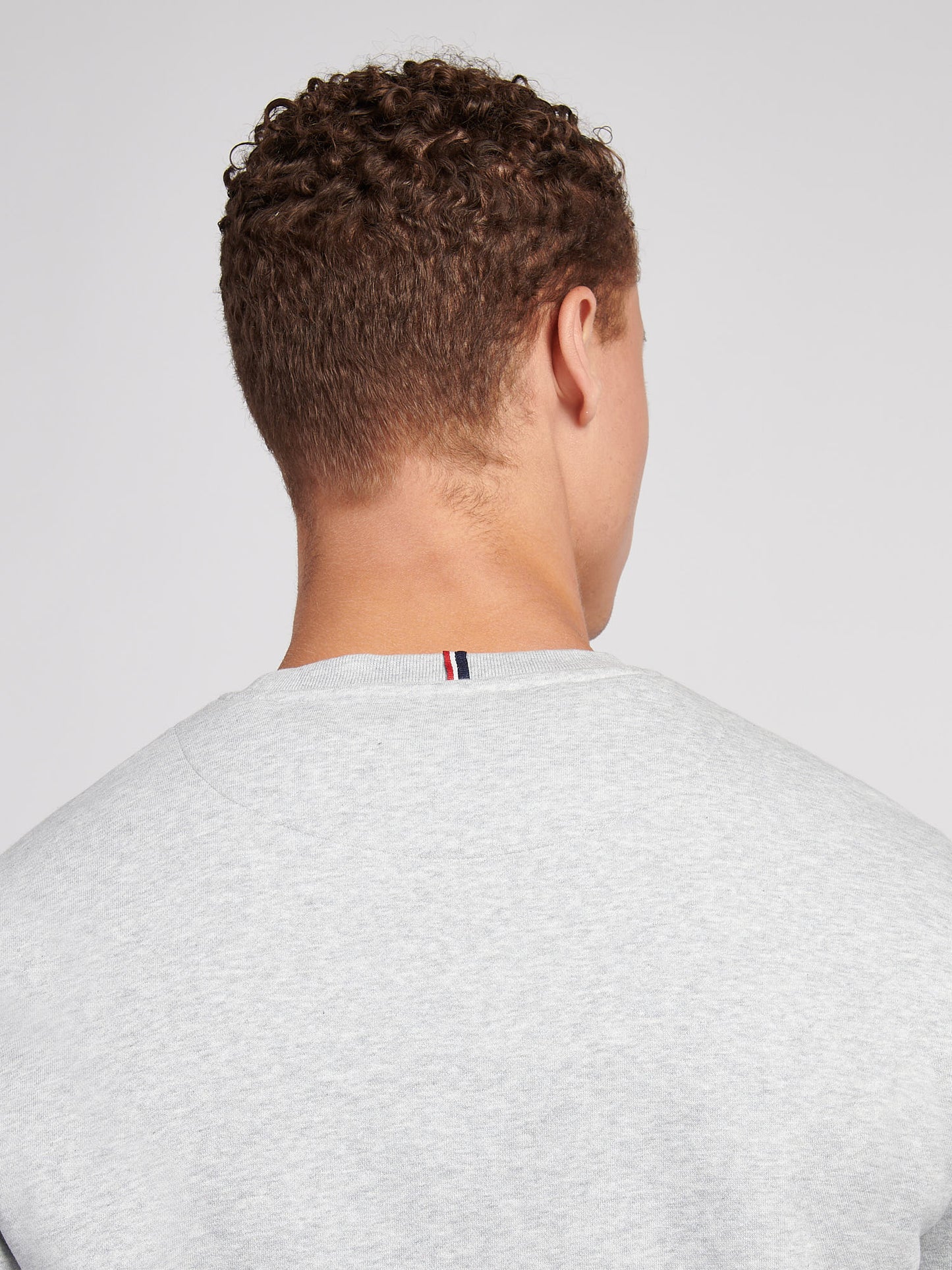 Mens Double Horsemen Crew in Mid Grey Marl