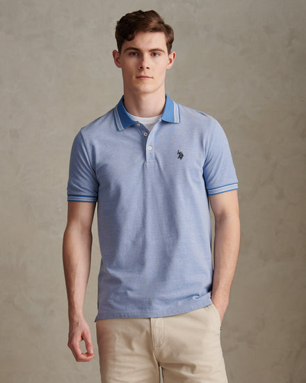 Two Tone Pique Tipped Polo Riviera