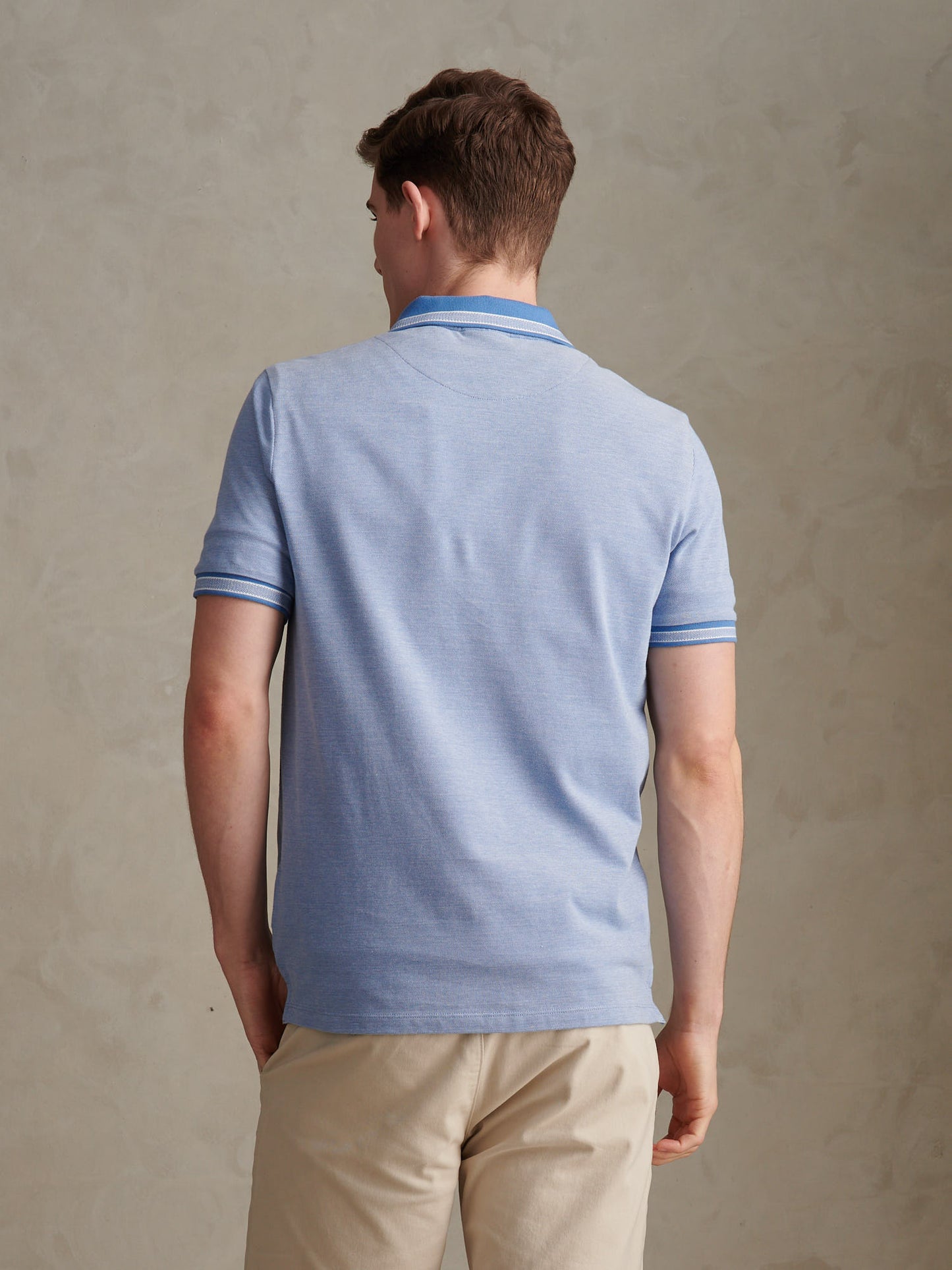 Two Tone Pique Tipped Polo Riviera