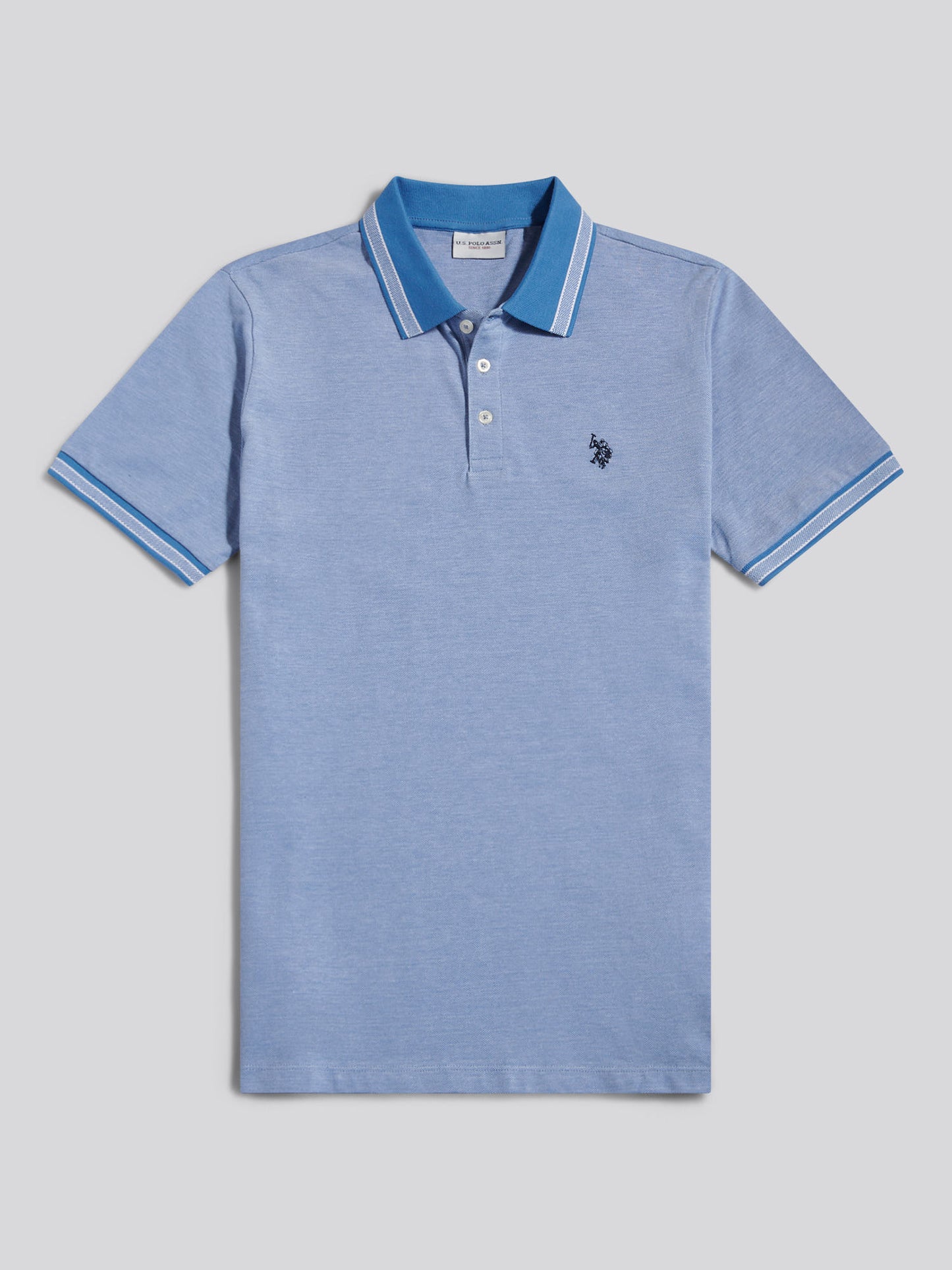 Two Tone Pique Tipped Polo Riviera