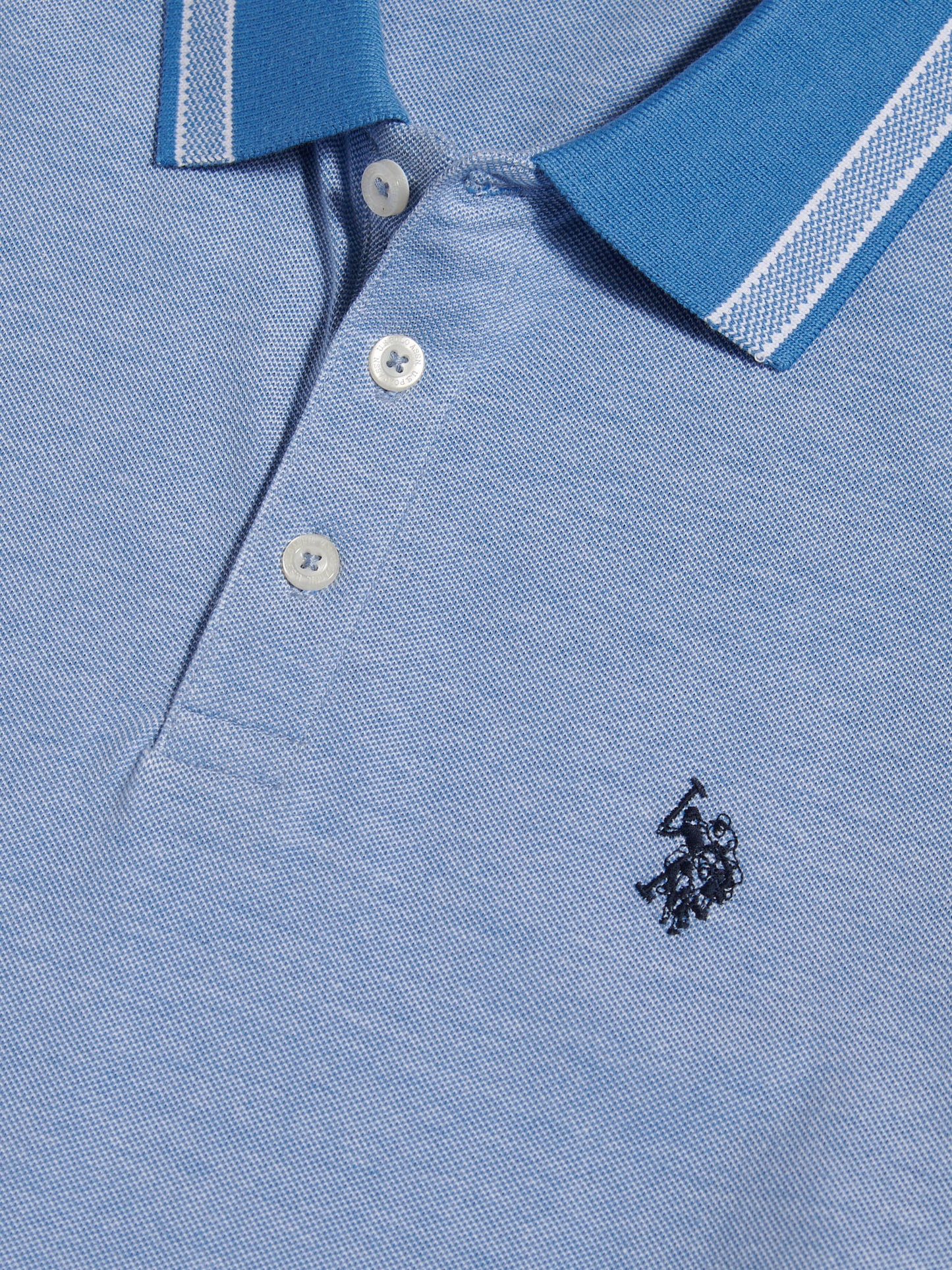 Two Tone Pique Tipped Polo Riviera