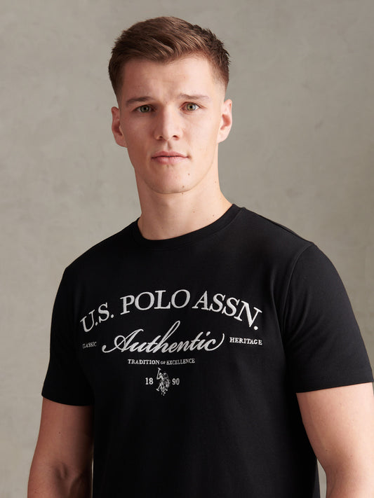 Arch Script Graphic Tshirt Black