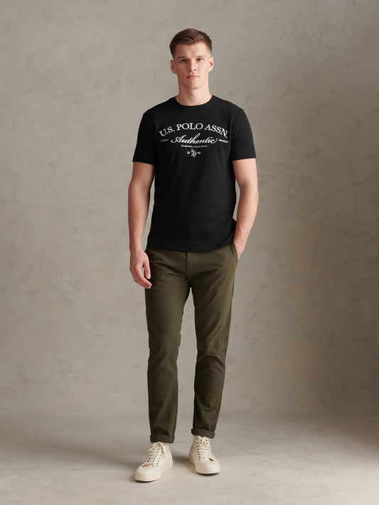 Arch Script Graphic Tshirt Black