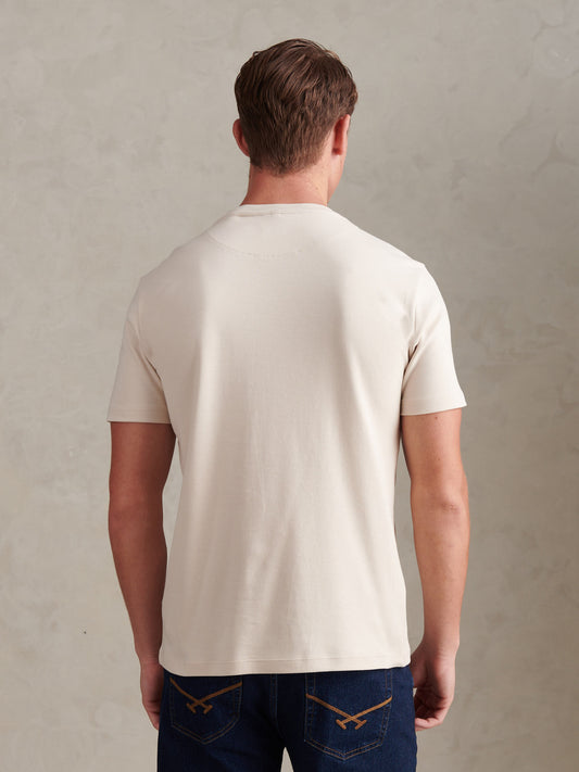 Arch Script Graphic Tshirt Beige