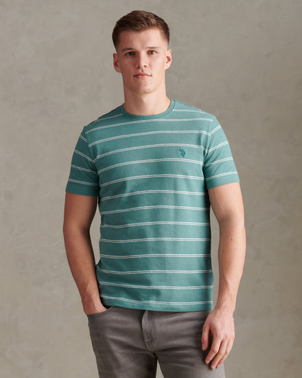 Terry Stripe Tshirt Arctic