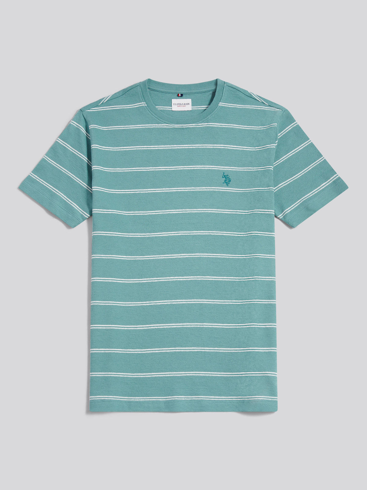 Mens Terry Stripe T-Shirt Arctic