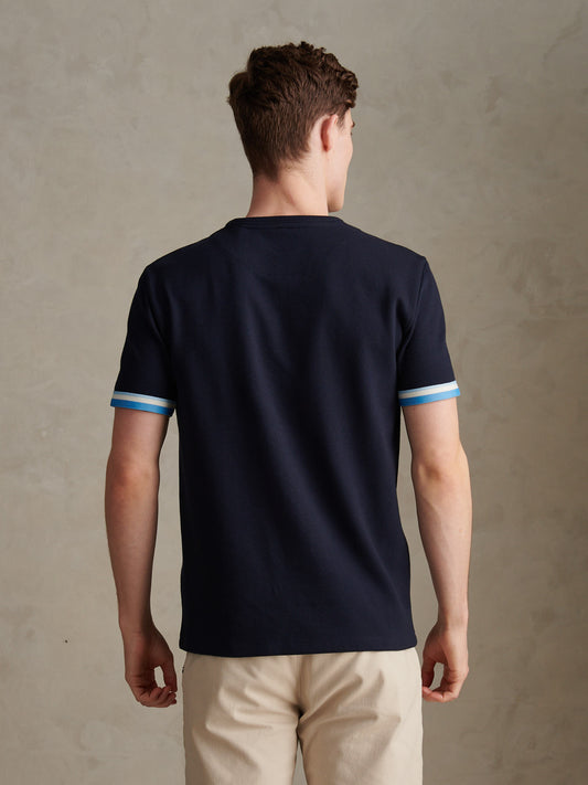 Twill Taped Tshirt Dark Sapphire Navy