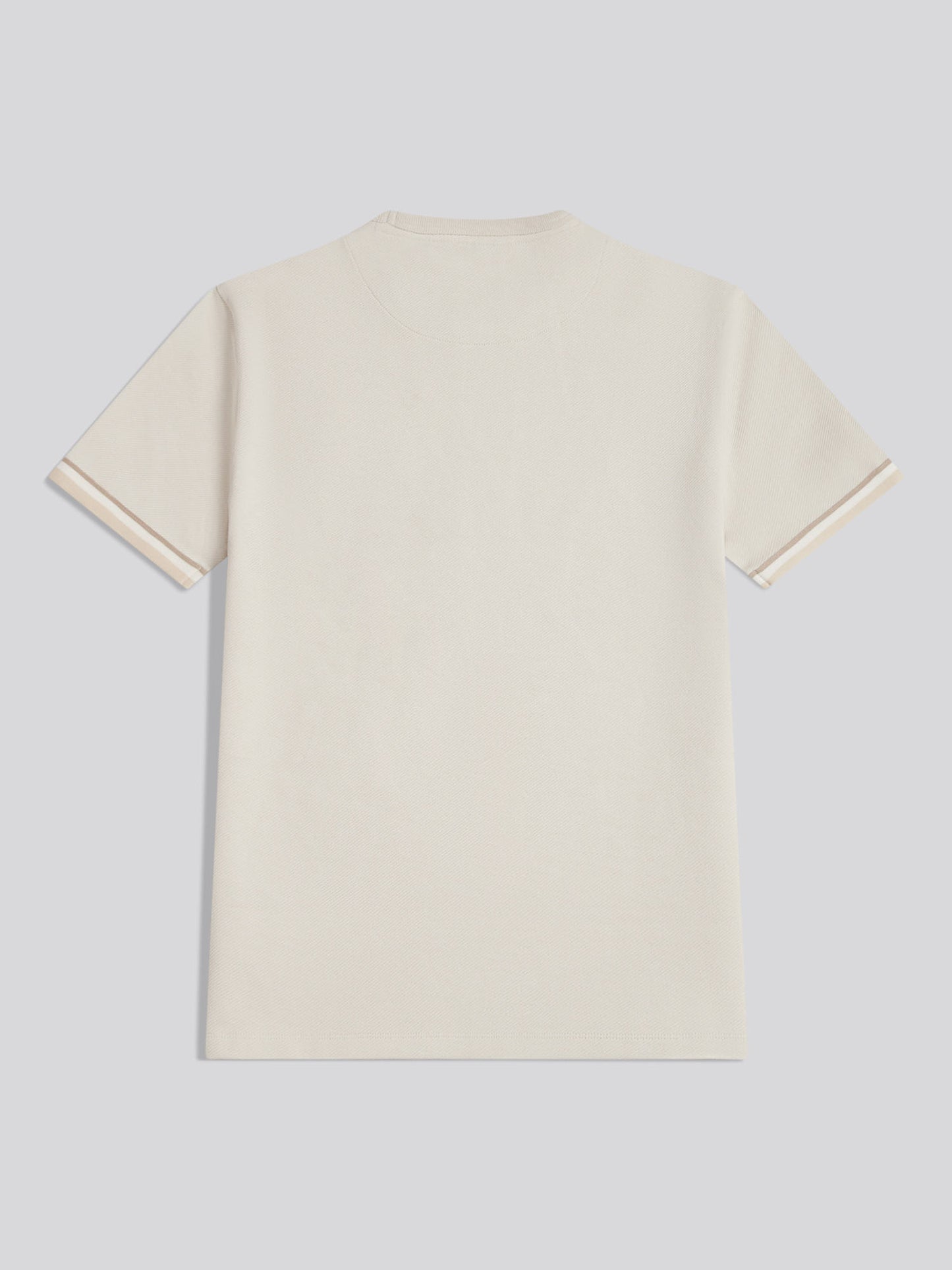 Mens Twill Taped T-Shirt Beige
