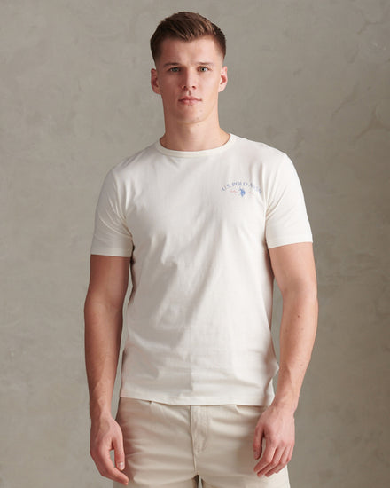 Mens Spirit Of Sport Back Graphic T-Shirt Whisper White