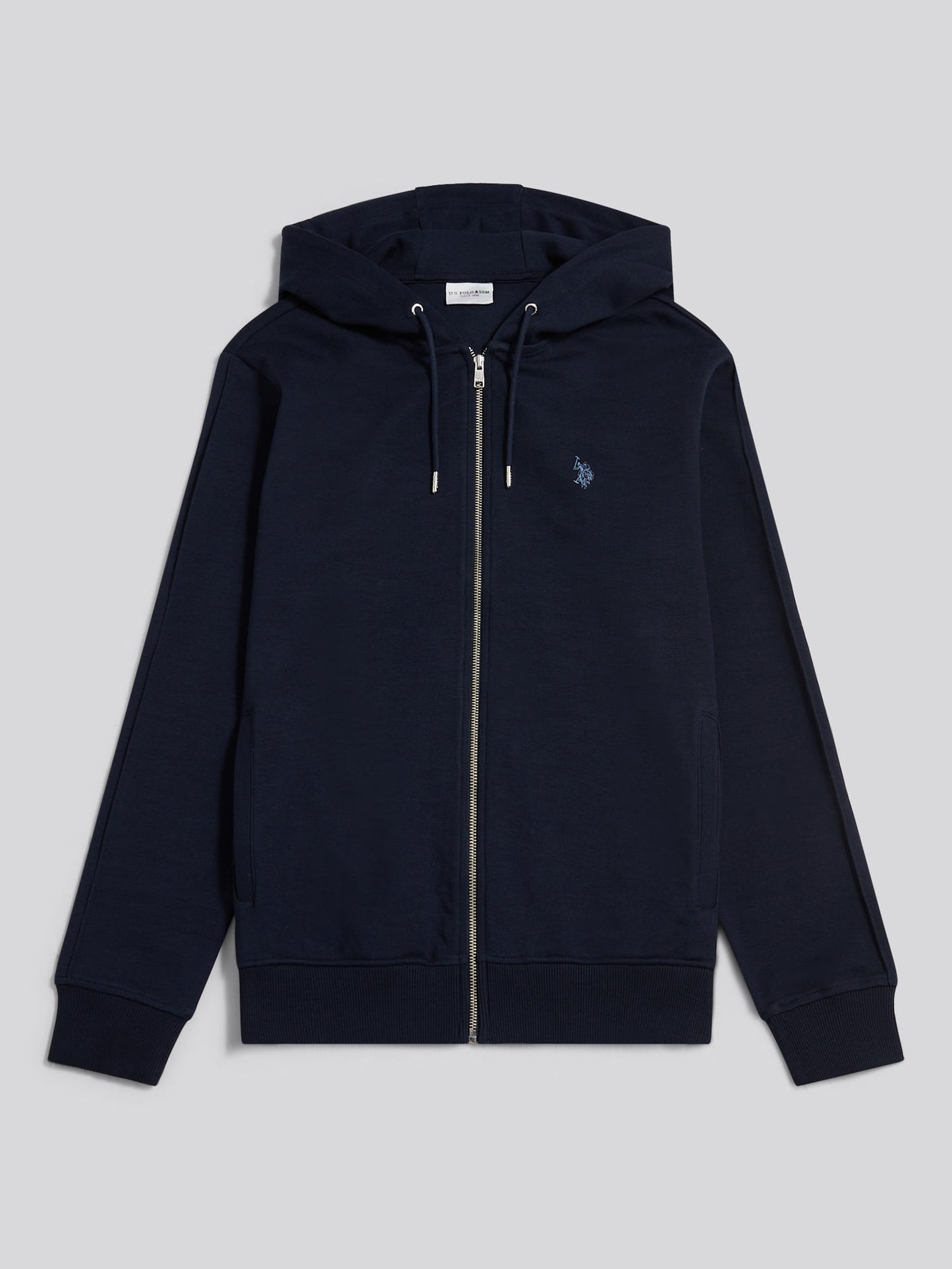 DHM Interlock Zip Hoodie Dark Sapphire Navy