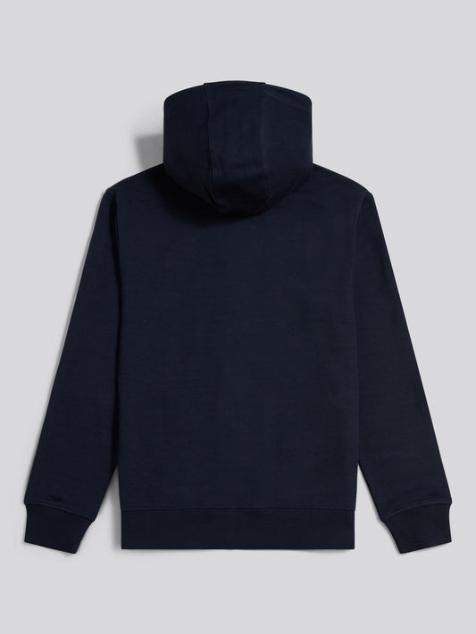 DHM Interlock Zip Hoodie Dark Sapphire Navy