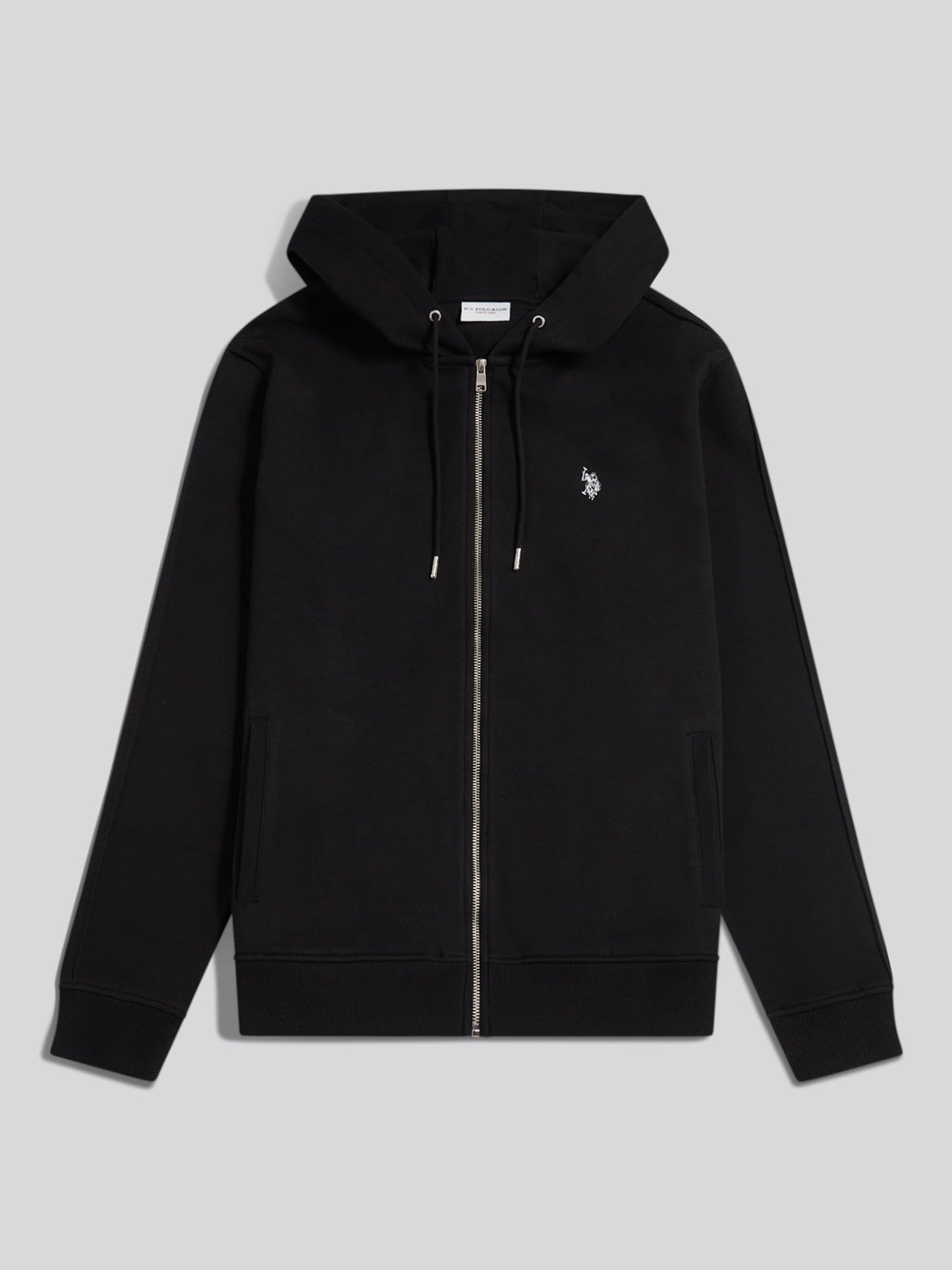 DHM Interlock Zip Hoodie Black Bright White DHM