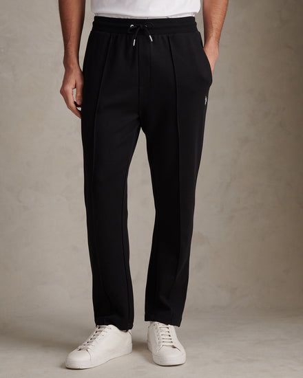 Interlock Pintuck Jogger Black Bright White DHM