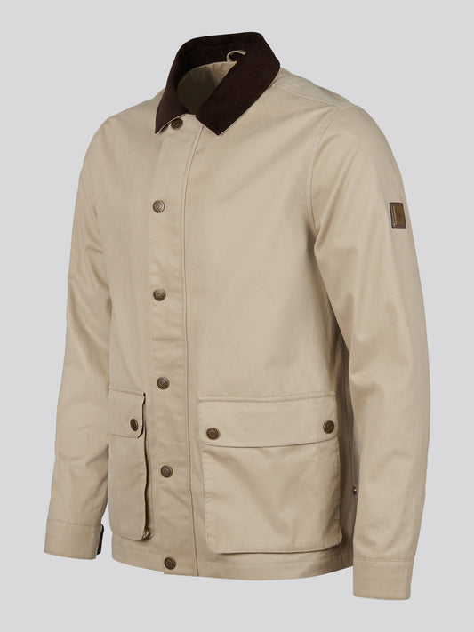 Mens Textured Collared Jacket Trench Coat