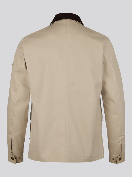 Mens Textured Collared Jacket Trench Coat