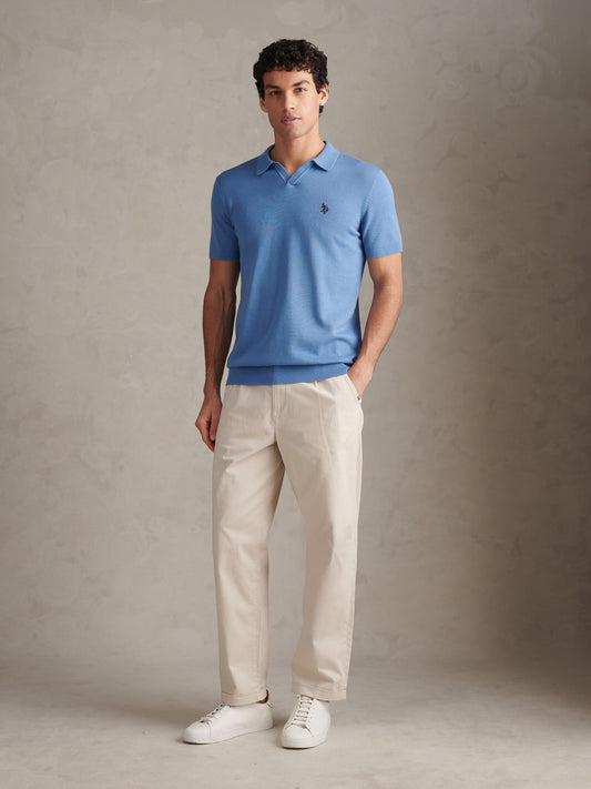 Mens Pleat Front Lightweight Chino Trousers Beige