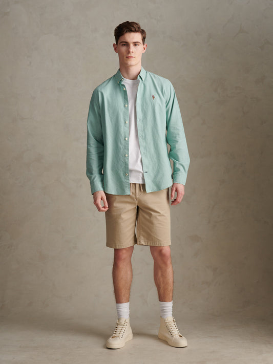Mens Comfort Waist Classic Chino Shorts Trench Coat