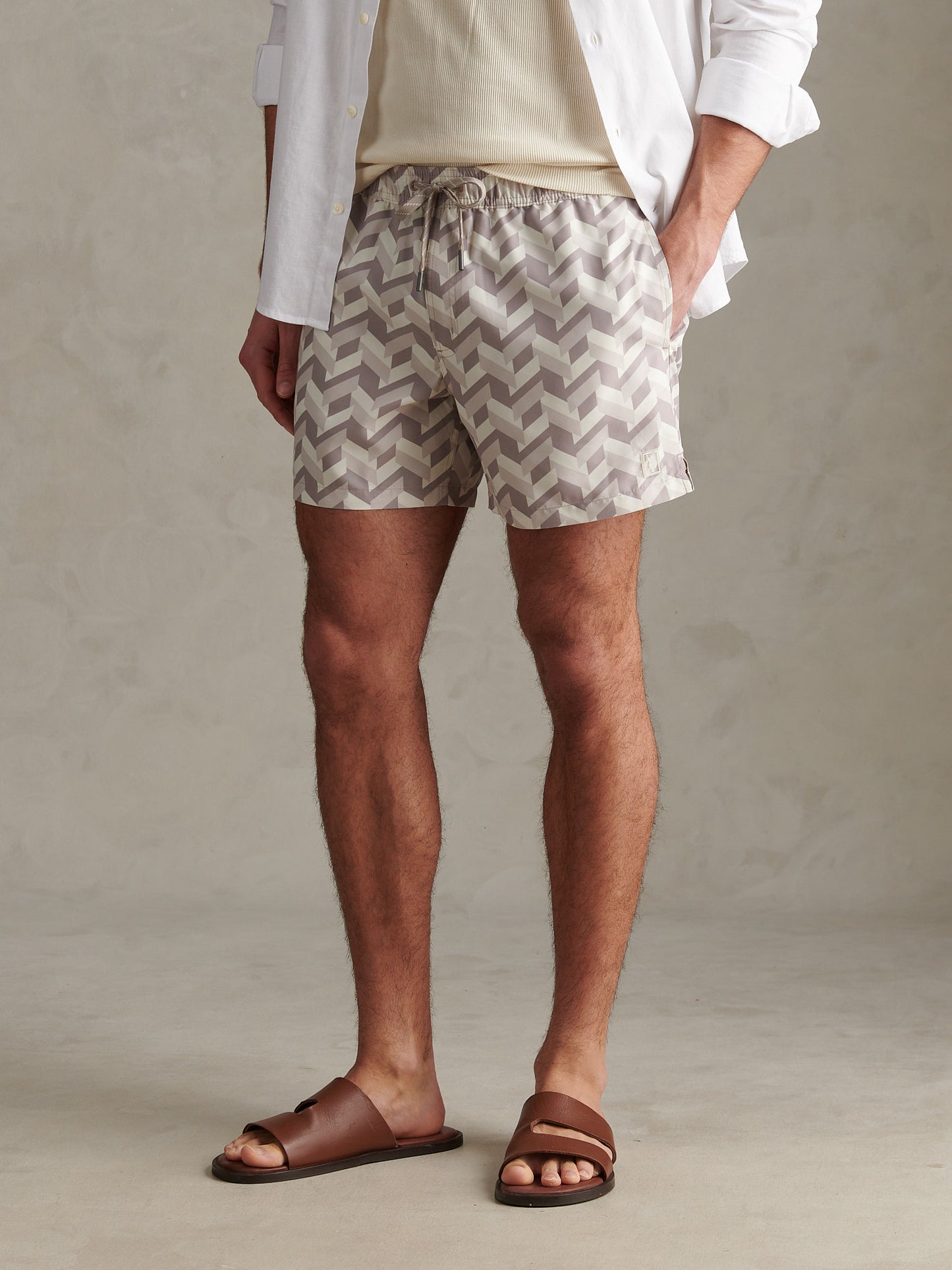 Mens Geo Tile Swim Shorts Atmosphere