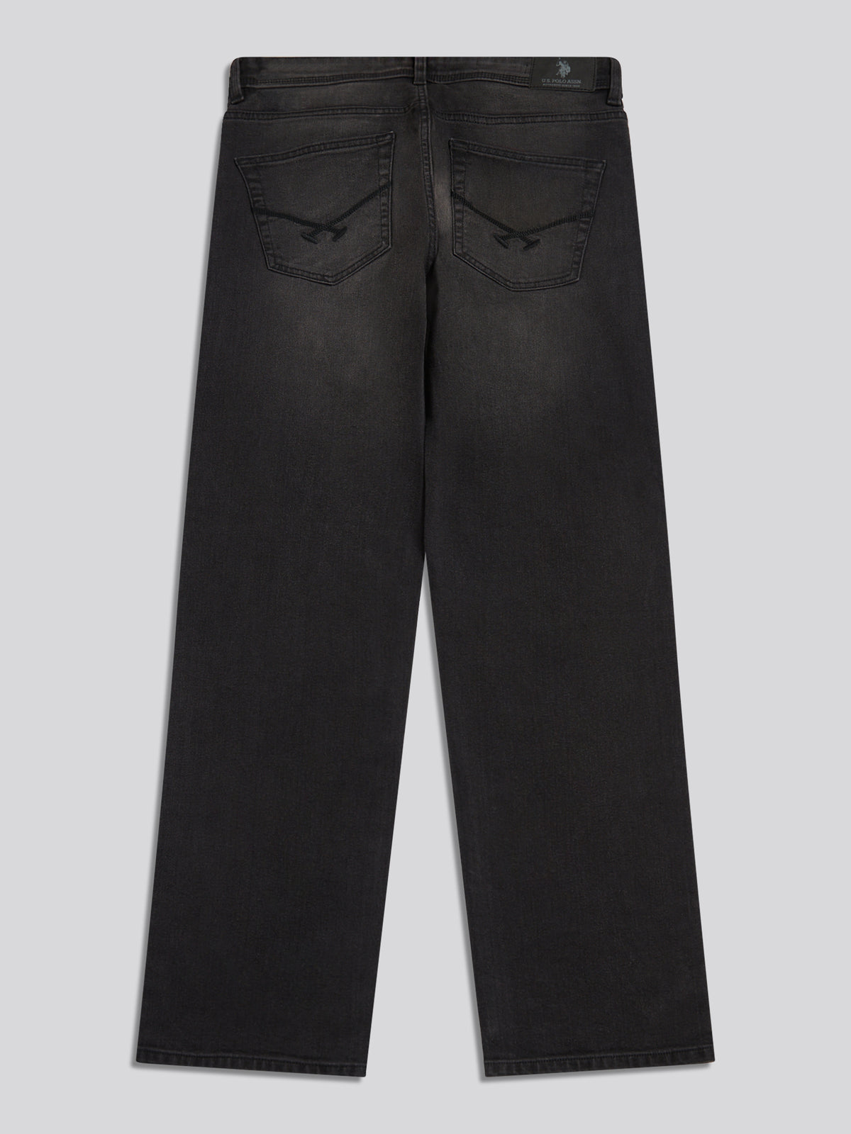 Mens Relaxed Fit Jean Distressed Black