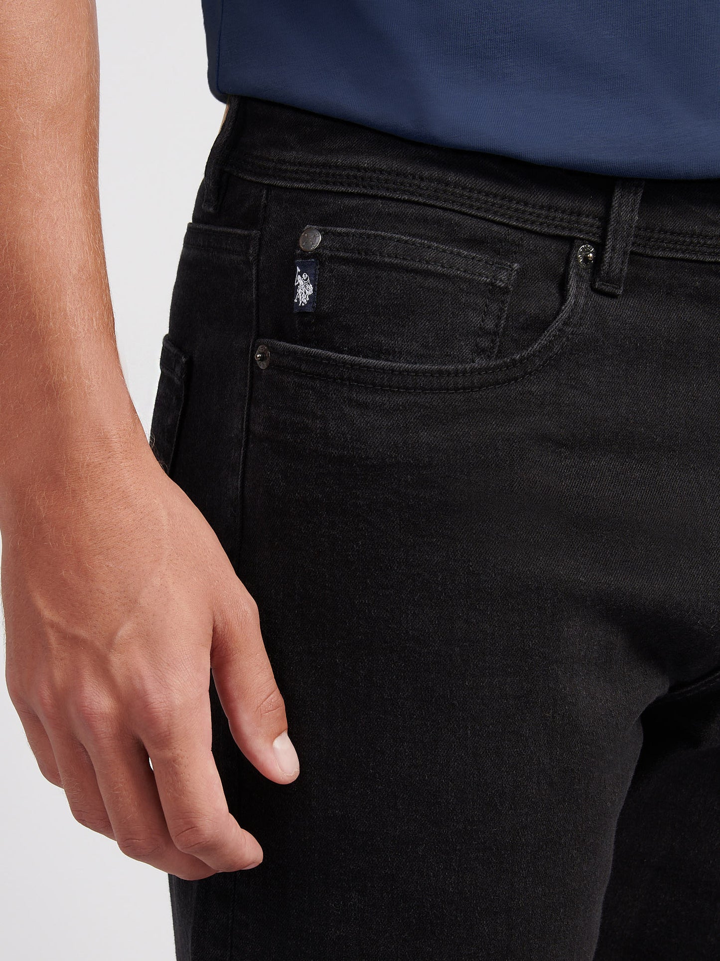 Proste dopasowanie jean czarne mycie