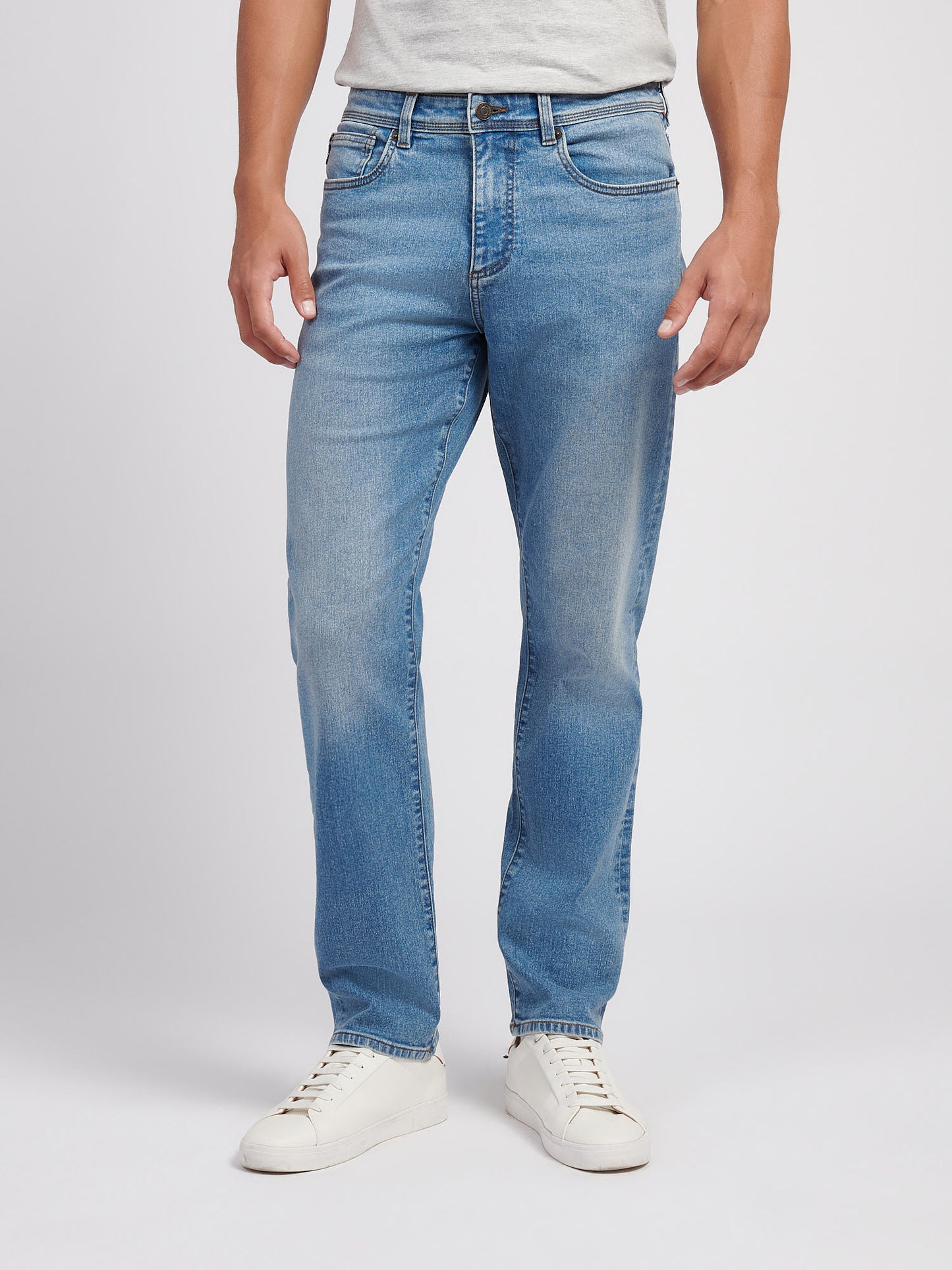 Proste dopasowanie jean niebieskie mycie