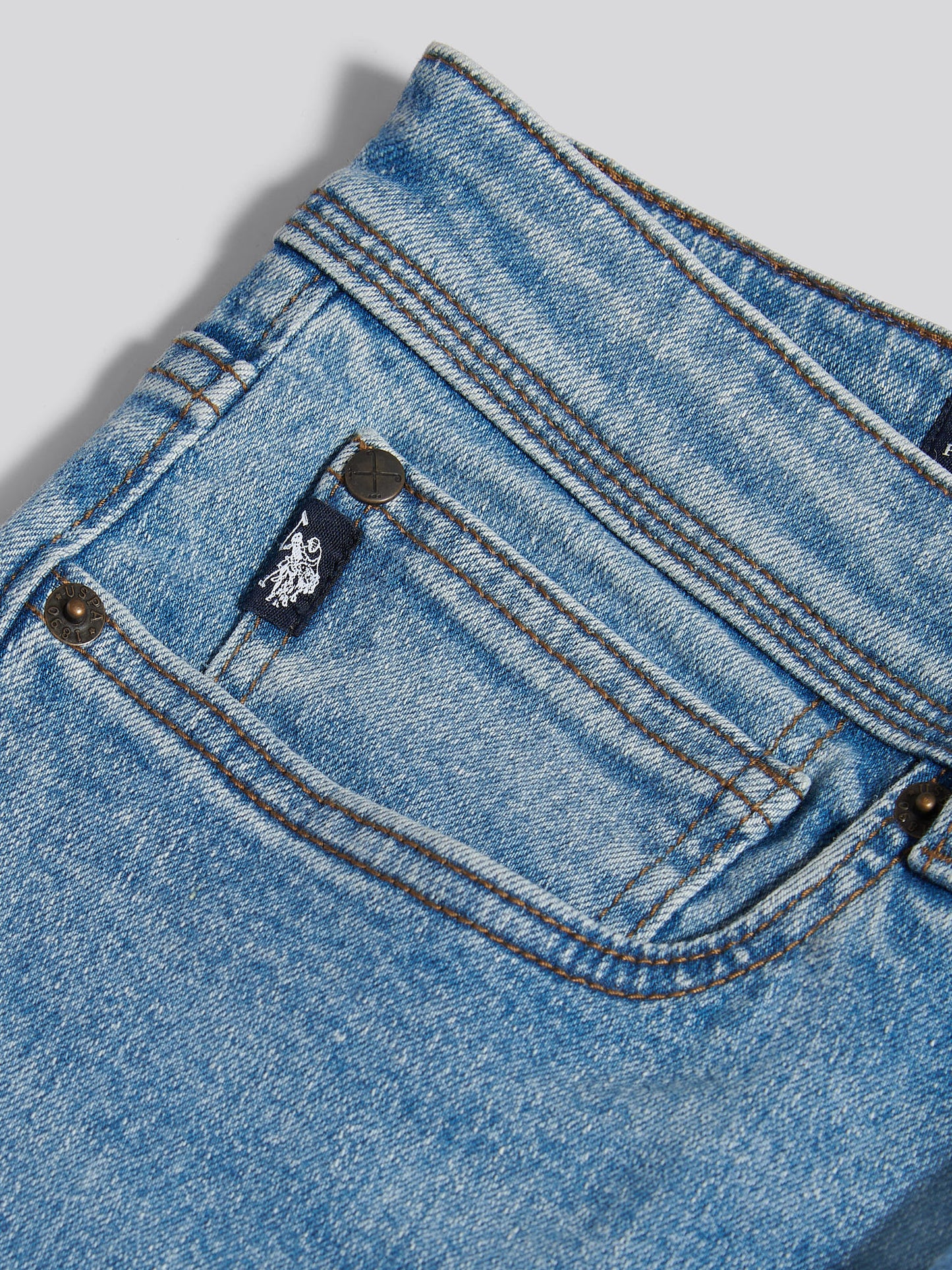 Proste dopasowanie jean niebieskie mycie