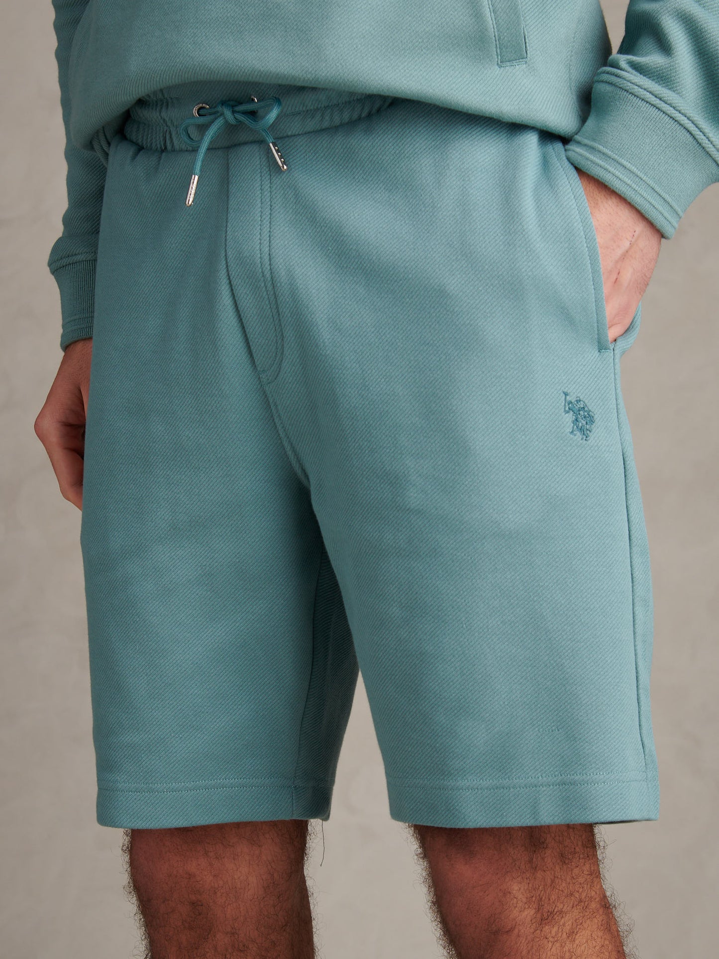 Mens Twill Texture Jersey Short Arctic