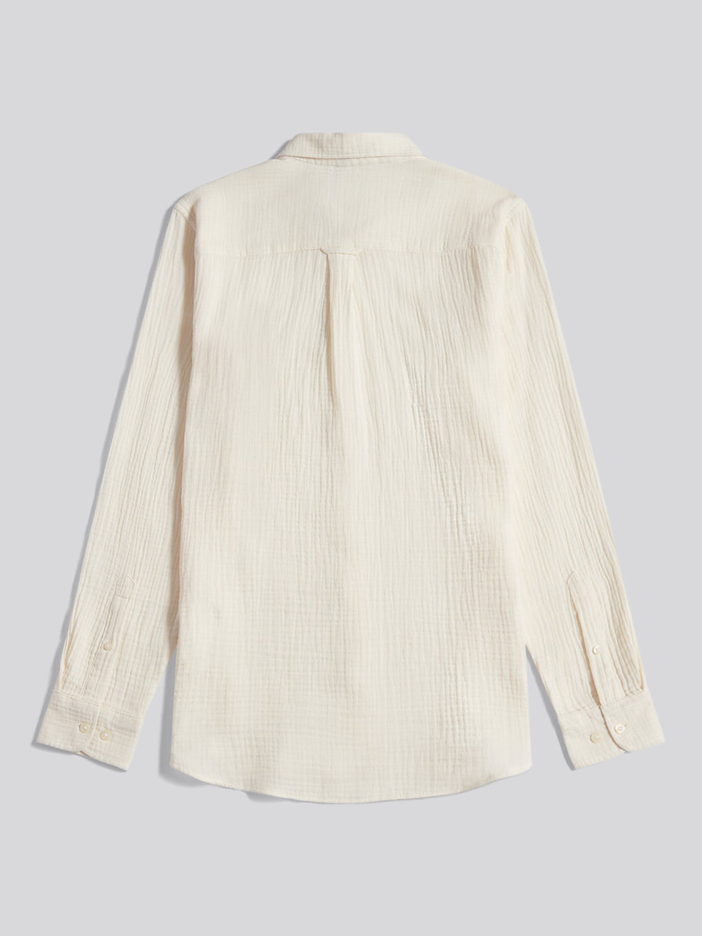 Mens Double Cloth Shirt Whisper White