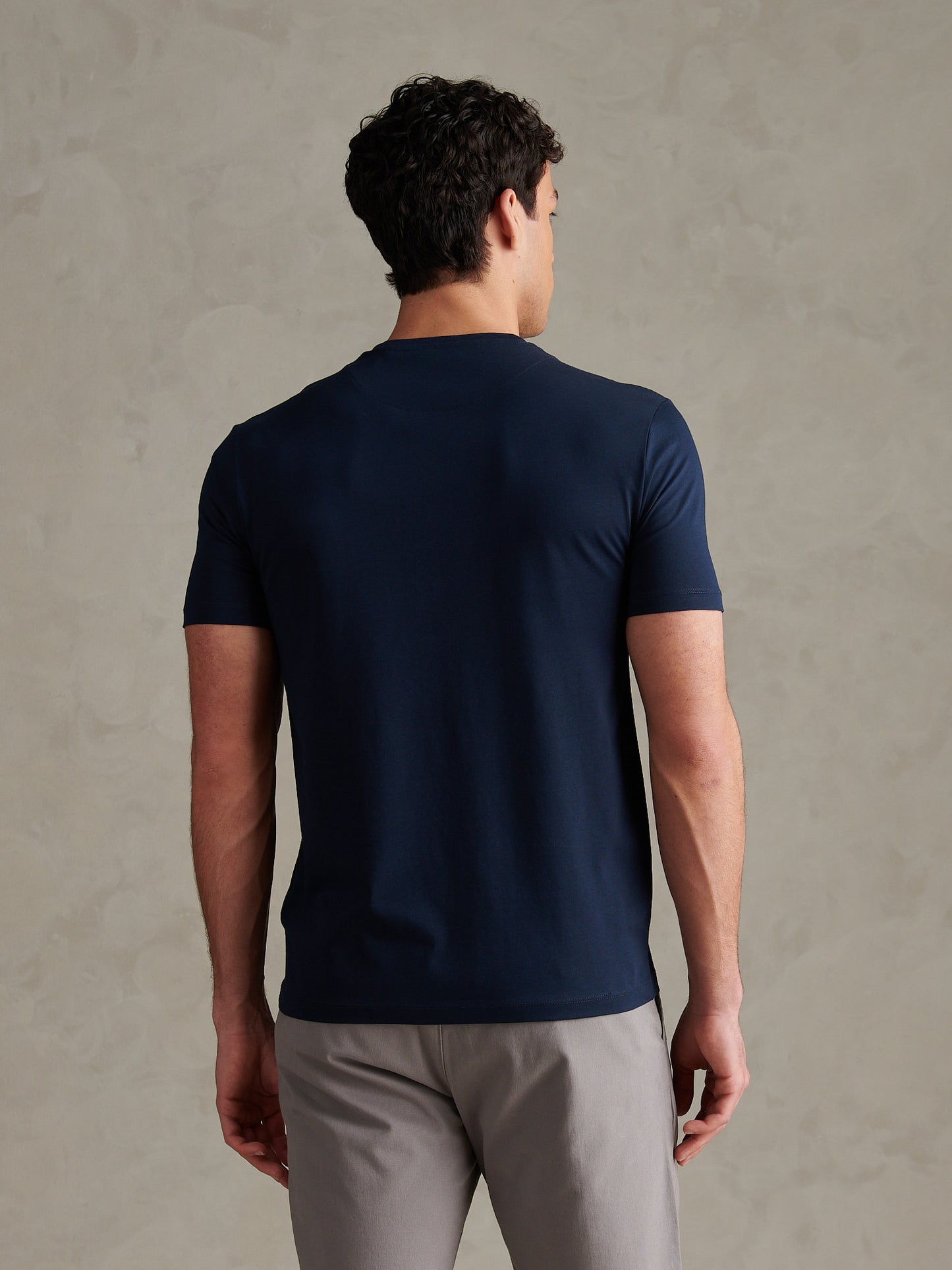 Mens Smart Mercerised T-Shirt Dark Sapphire Navy