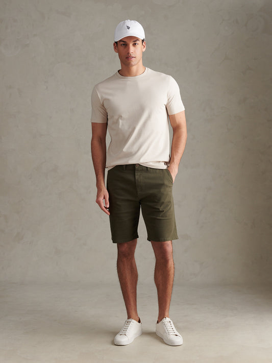 Mens Smart Mercerised T-Shirt Beige