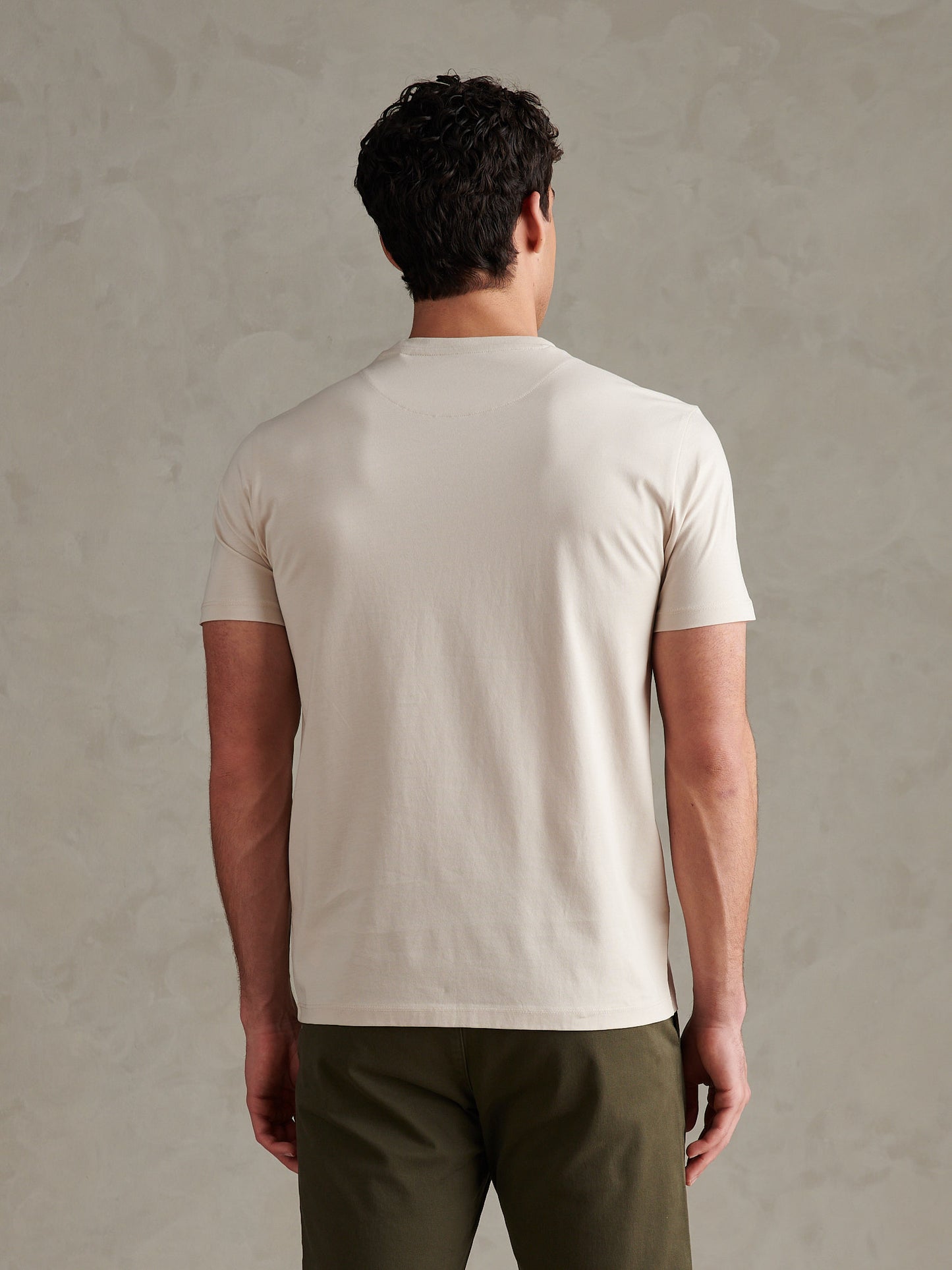 Mens Smart Mercerised T-Shirt Beige