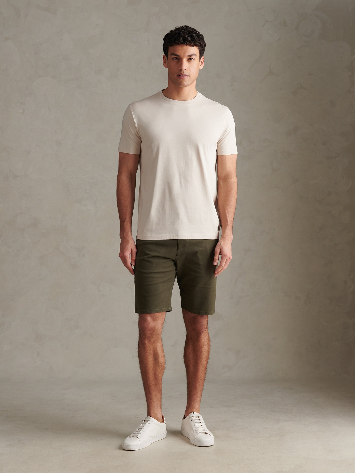 Mens Smart Mercerised T-Shirt Beige